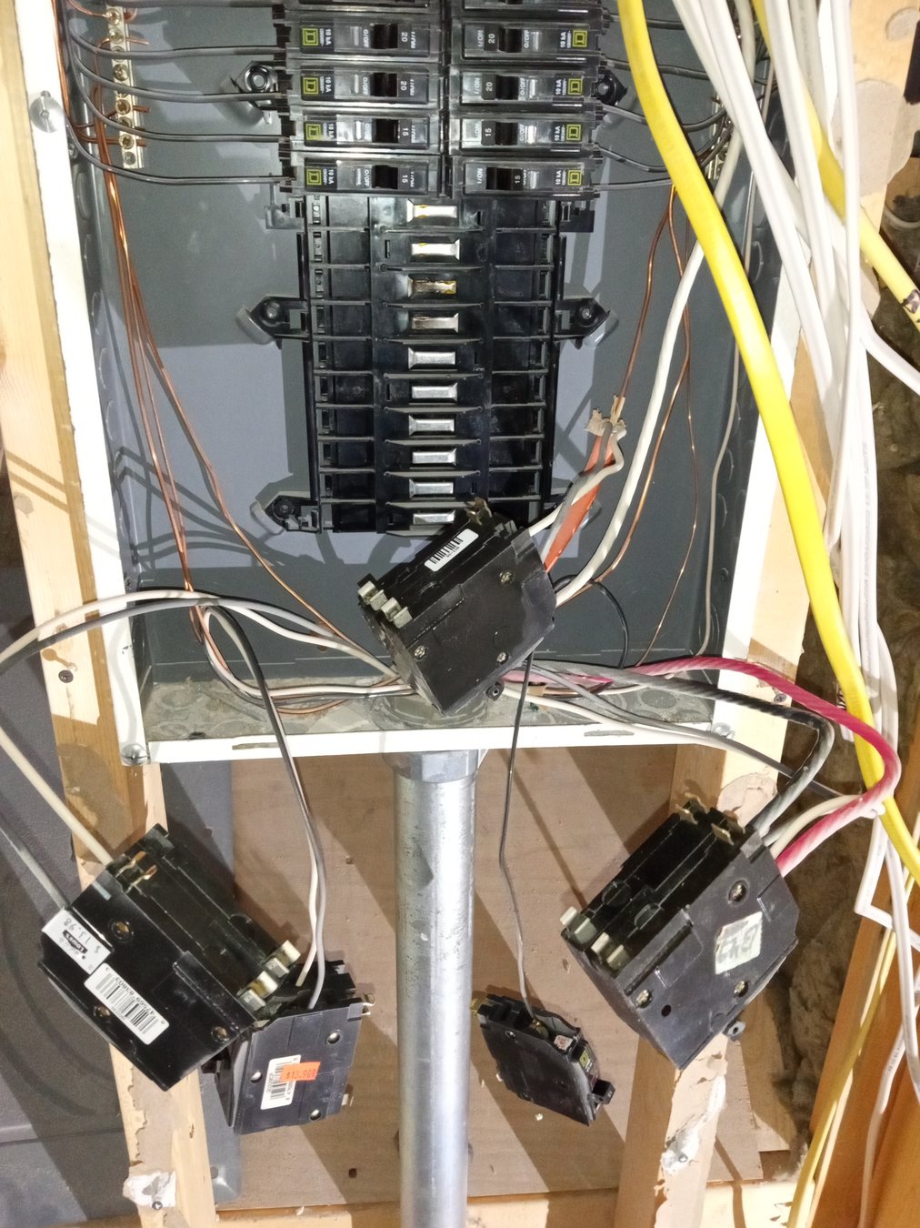 Electrical fixture wiring during repair work