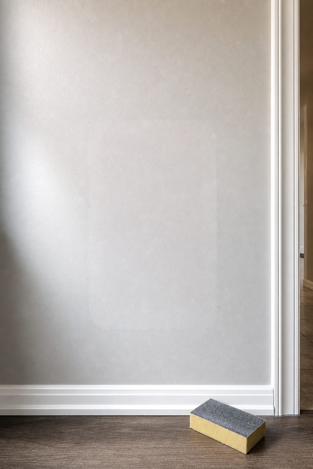 A sanded repair area prepared for the finish stage.