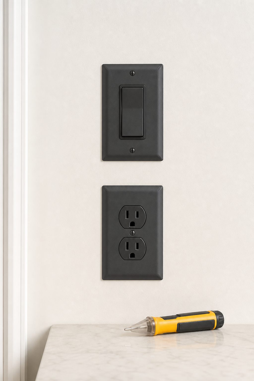 Clean switch and outlet cover-plate details.